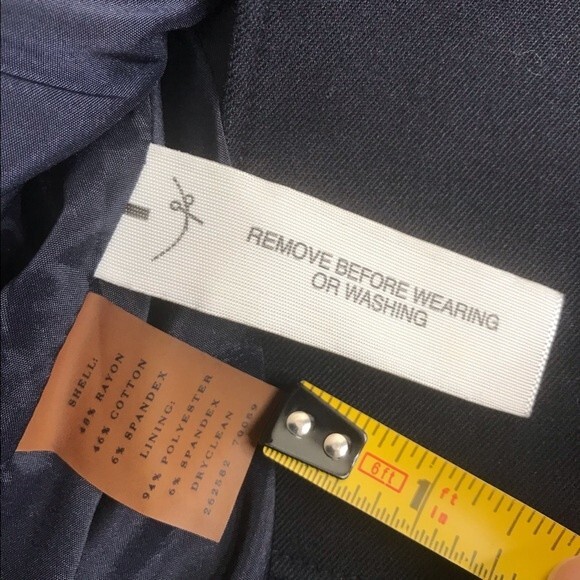 Ann Taylor Black Blazer Jacket Storm Flap Back Pleat Button Vent Women's Size 10 - Picture 14 of 15